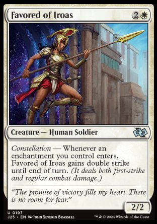 (197) Magic The Gathering Foundations Jumpstart Single: Favored of Iroas  Uncommon