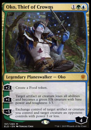 (197/269) Magic The Gathering Throne of Eldraine Single: Oko, Thief of Crowns  Mythic