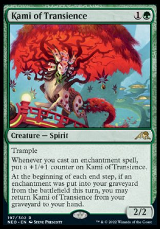 (197) Magic The Gathering Kamigawa: Neon Dynasty Single: Kami of Transience Holo Rare