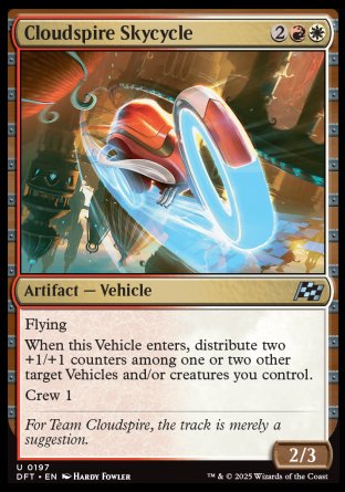 (197) Magic The Gathering Aetherdrift Single: Cloudspire Skycycle Holo Uncommon