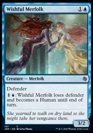 (197) Magic The Gathering Jumpstart Single: Wishful Merfolk  Common