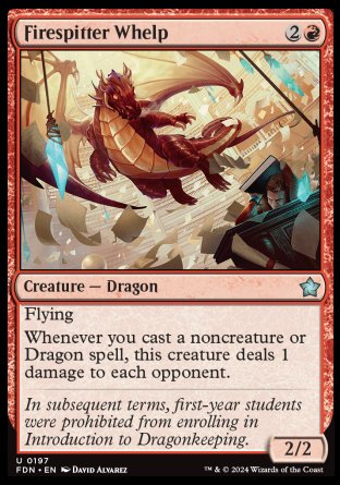 (197) Magic The Gathering Magic: The Gathering Foundations Single: Firespitter Whelp  Uncommon