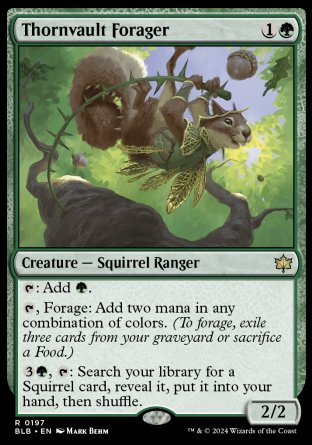 (197) Magic The Gathering Bloomburrow Single: Thornvault Forager  Rare