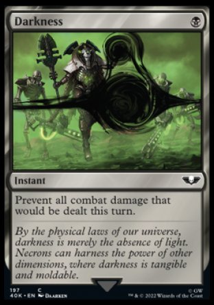 (197) Magic The Gathering Universes Beyond: Warhammer 40000 Single: Darkness Holo Common