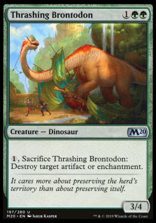 (197/280) Magic The Gathering Core 2020 Single: Thrashing Brontodon  Uncommon