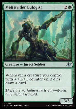 (197) Magic The Gathering Edge of Eternities Single: Meltstrider Eulogist Holo Uncommon