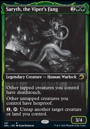 (197) Magic The Gathering Innistrad: Double Feature Single: Saryth, the Viper's Fang Holo Rare
