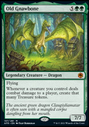 (197) Magic The Gathering Adventures in the Forgotten Realms Single: Old Gnawbone Holo Mythic