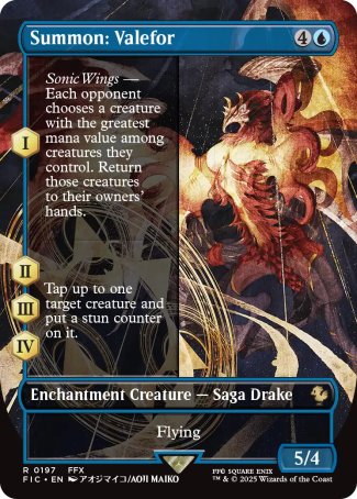 (197) Magic The Gathering Commander: Magic: The Gathering - FINAL FANTASY: Extras Single: Summon: Valefor Holo Rare