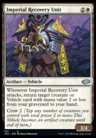(197) Magic The Gathering Jumpstart 2022 Single: Imperial Recovery Unit  Uncommon