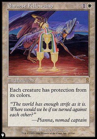 (021) Magic The Gathering The List Single: Earnest Fellowship  Rare