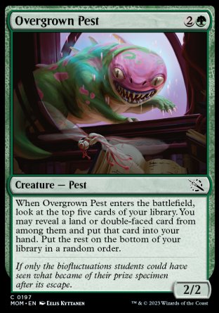 (197) Magic The Gathering March of the Machine Single: Overgrown Pest  Common