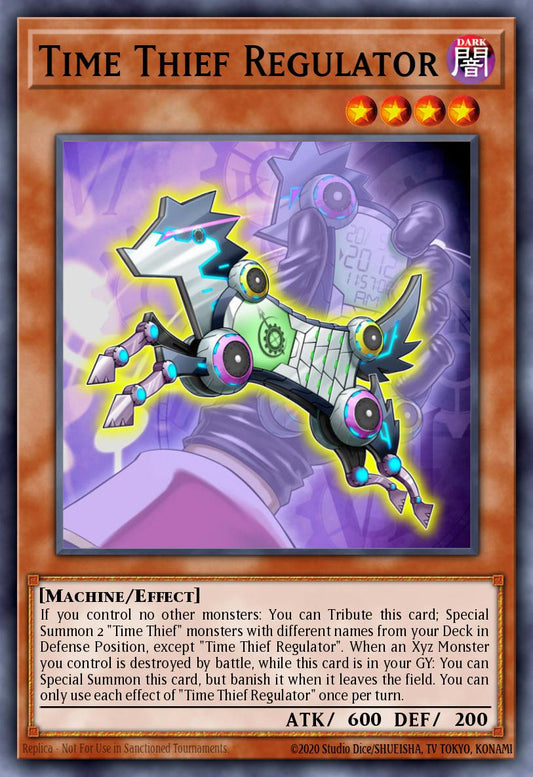 (039) YuGiOh TCG MP20: 2020 Tin of Lost Memories Mega Pack Single: Time Thief Regulator  Rare