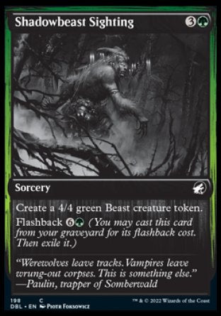 (198) Magic The Gathering Innistrad: Double Feature Single: Shadowbeast Sighting  Common