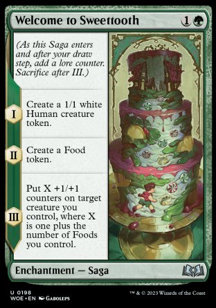 (198) Magic The Gathering Wilds of Eldraine Single: Welcome to Sweettooth Holo Uncommon