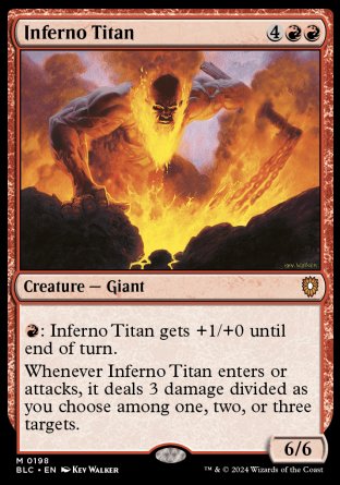 (198) Magic The Gathering Commander: Bloomburrow Single: Inferno Titan  Mythic