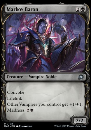 (198) Magic The Gathering March of the Machine: The Aftermath: Extras Single: Markov Baron (V.3) Holo Uncommon