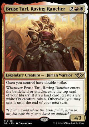 (198) Magic The Gathering Outlaws of Thunder Junction Single: Bruse Tarl, Roving Rancher  Holo Rare