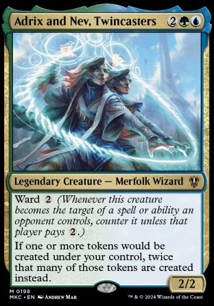 (198) Magic The Gathering Commander: Murders at Karlov Manor Single: Adrix and Nev, Twincasters  Mythic