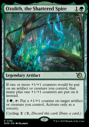 (198) Magic The Gathering March of the Machine Single: Ozolith, the Shattered Spire Holo Rare