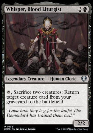 (198) Magic The Gathering Commander Masters Single: Whisper, Blood Liturgist Holo Uncommon