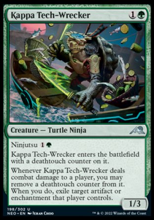 (198) Magic The Gathering Kamigawa: Neon Dynasty Single: Kappa Tech-Wrecker Holo Uncommon