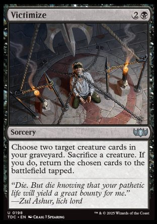 (198) Magic The Gathering Commander: Tarkir: Dragonstorm Single: Victimize  Uncommon