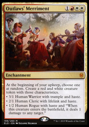 (198/269) Magic The Gathering Throne of Eldraine Single: Outlaws' Merriment Holo Mythic
