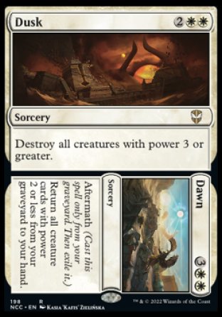 (198) Magic The Gathering Commander: Streets of New Capenna Single: Dusk // Dawn  Rare