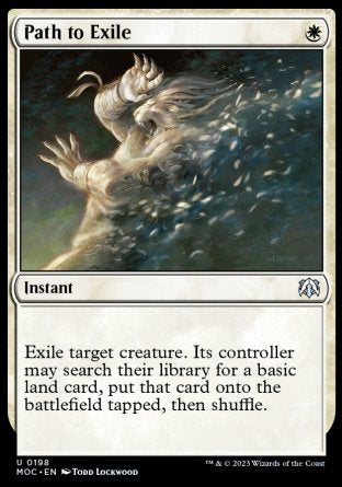 (198) Magic The Gathering Commander: March of the Machine Single: Path to Exile  Uncommon
