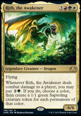 (198) Magic The Gathering Dominaria Remastered Single: Rith, the Awakener  Rare