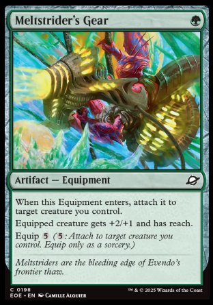 (198) Magic The Gathering Edge of Eternities Single: Meltstrider's Gear Holo Common