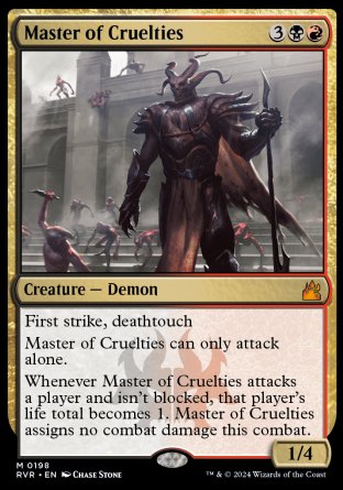 (198) Magic The Gathering Ravnica Remastered Single: Master of Cruelties  Mythic