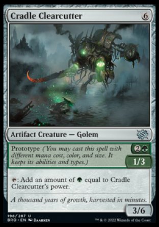 (198) Magic The Gathering The Brothers' War Single: Cradle Clearcutter Holo Uncommon