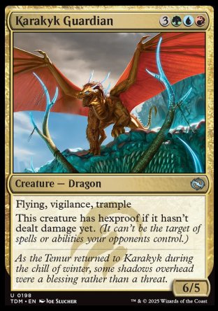 (198) Magic The Gathering Tarkir: Dragonstorm Single: Karakyk Guardian  Uncommon
