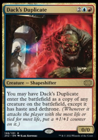 (198) Magic The Gathering Double Masters 2022 Single: Dack's Duplicate  Rare