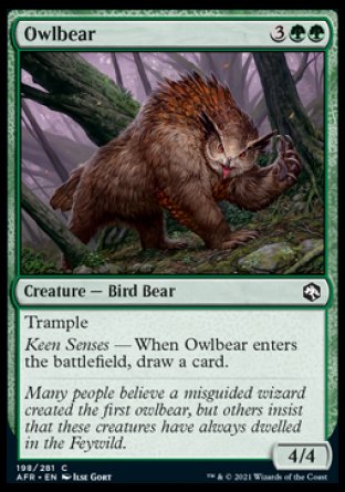 (198) Magic The Gathering Adventures in the Forgotten Realms Single: Owlbear  Common