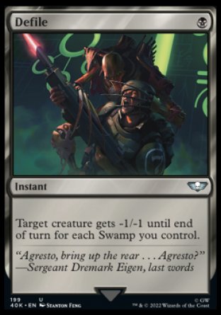 (199) Magic The Gathering Universes Beyond: Warhammer 40000 Single: Defile Holo Uncommon