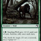 (199) Magic The Gathering Innistrad: Midnight Hunt Single: Snarling Wolf Holo Common