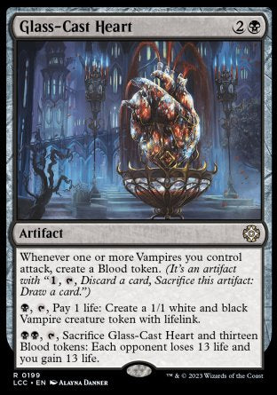 (199) Magic The Gathering Commander: The Lost Caverns of Ixalan Single: Glass-Cast Heart  Rare