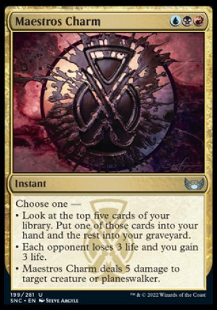 (199) Magic The Gathering Streets of New Capenna Single: Maestros Charm  Uncommon