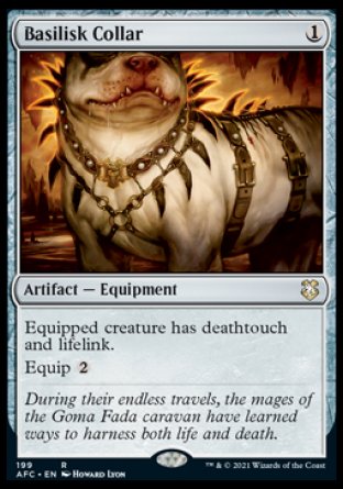 (199) Magic The Gathering Commander: Adventures in the Forgotten Realms Single: Basilisk Collar  Rare