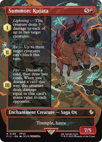 (199) Magic The Gathering Commander: Magic: The Gathering - FINAL FANTASY: Extras Single: Summon: Kujata  Rare