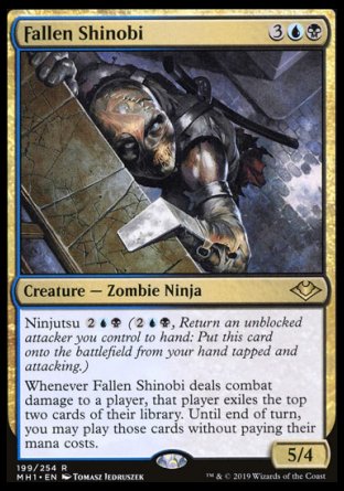 (199/254) Magic The Gathering Modern Horizons Single: Fallen Shinobi  Rare