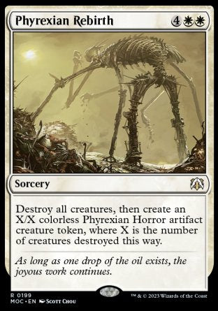 (199) Magic The Gathering Commander: March of the Machine Single: Phyrexian Rebirth  Rare