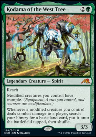 (199) Magic The Gathering Kamigawa: Neon Dynasty Single: Kodama of the West Tree  Mythic