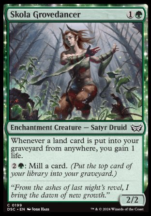 (199) Magic The Gathering Commander: Duskmourn: House of Horror Single: Skola Grovedancer  Common