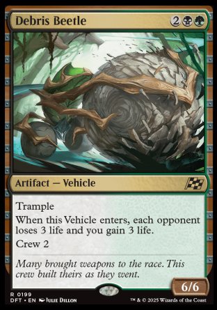 (199) Magic The Gathering Aetherdrift Single: Debris Beetle  Rare