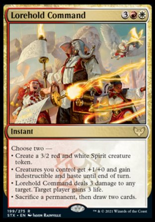 (199) Magic The Gathering Strixhaven: School of Mages Single: Lorehold Command Holo Rare