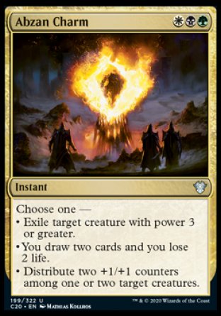 (199/322) Magic The Gathering Commander: Ikoria Single: Abzan Charm  Uncommon
